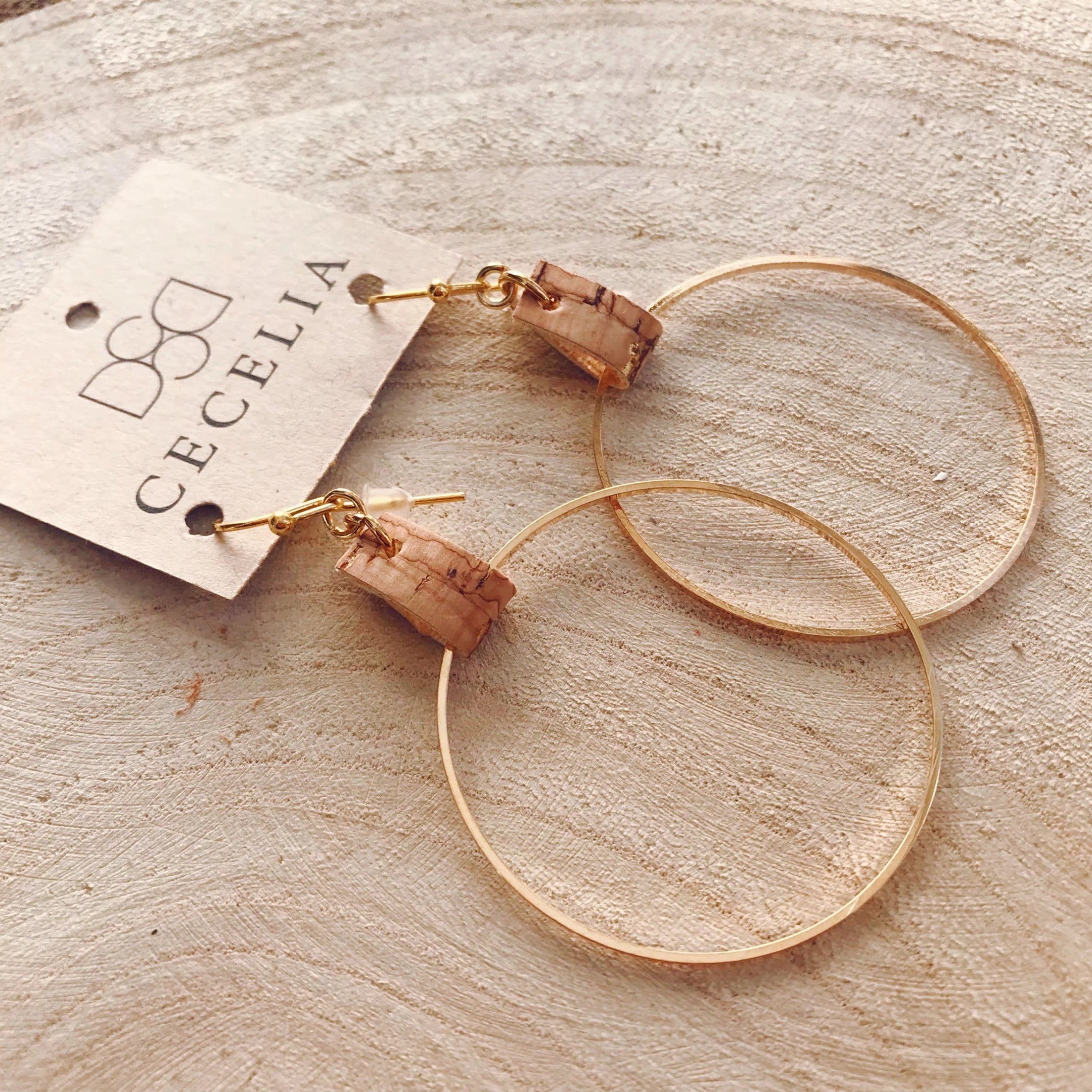 Leather and Cork Earrings