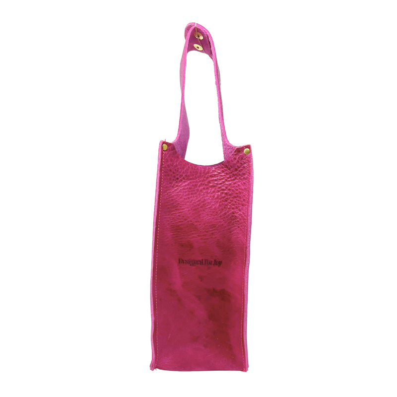 Leather Wine Tote Bag