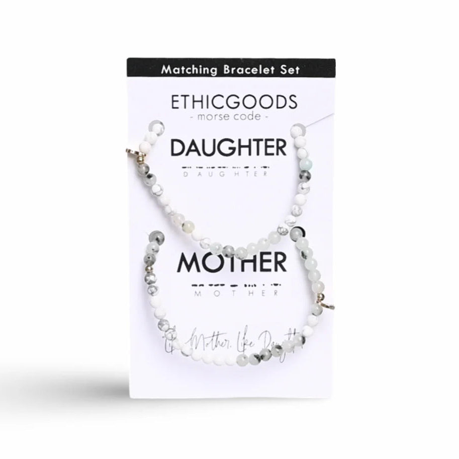 Ethic Goods Morse Code Gemstone Bracelets