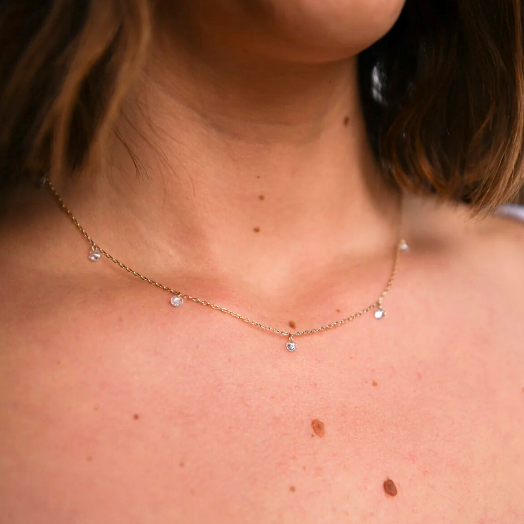 Cecelia Designs Cubic Zirconia Chain Necklace or Bracelet