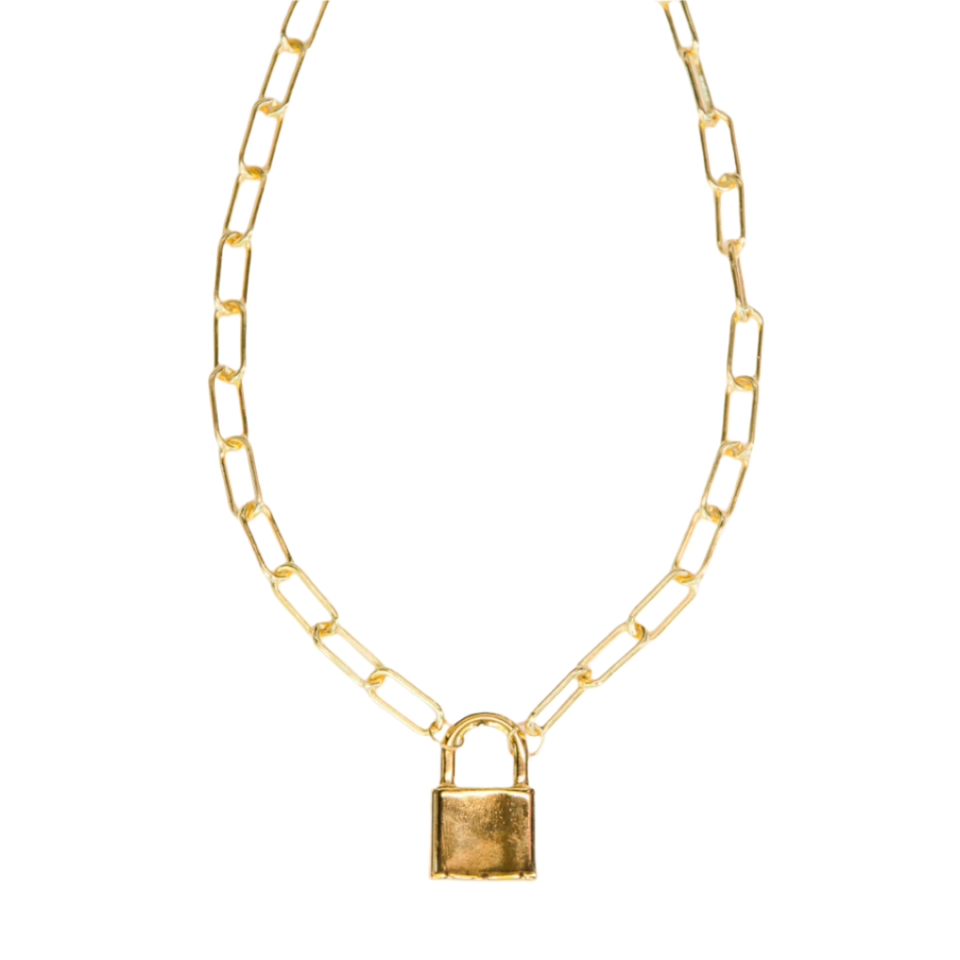 Padlock Pendant Necklace (Retired)