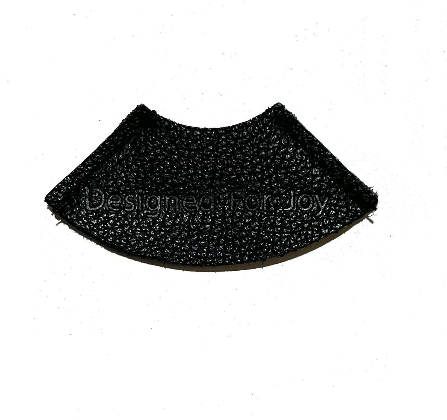 Black leather bookmark on a white background