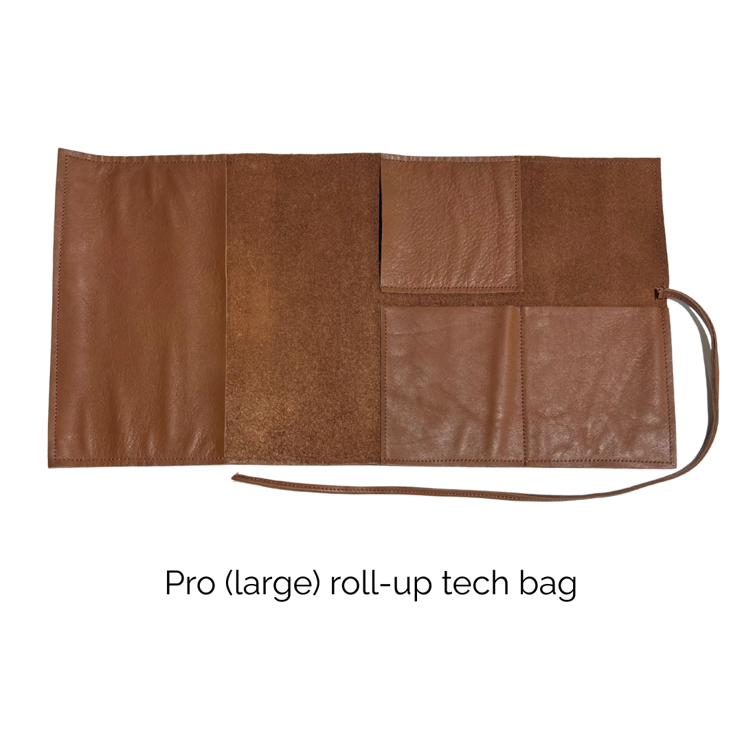 Pro & Mate Leather Tech Roll-Up Bags