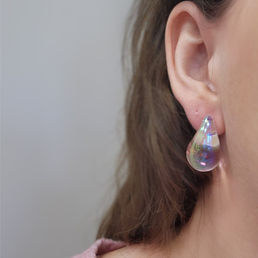 Lucite Teardrop Earrings
