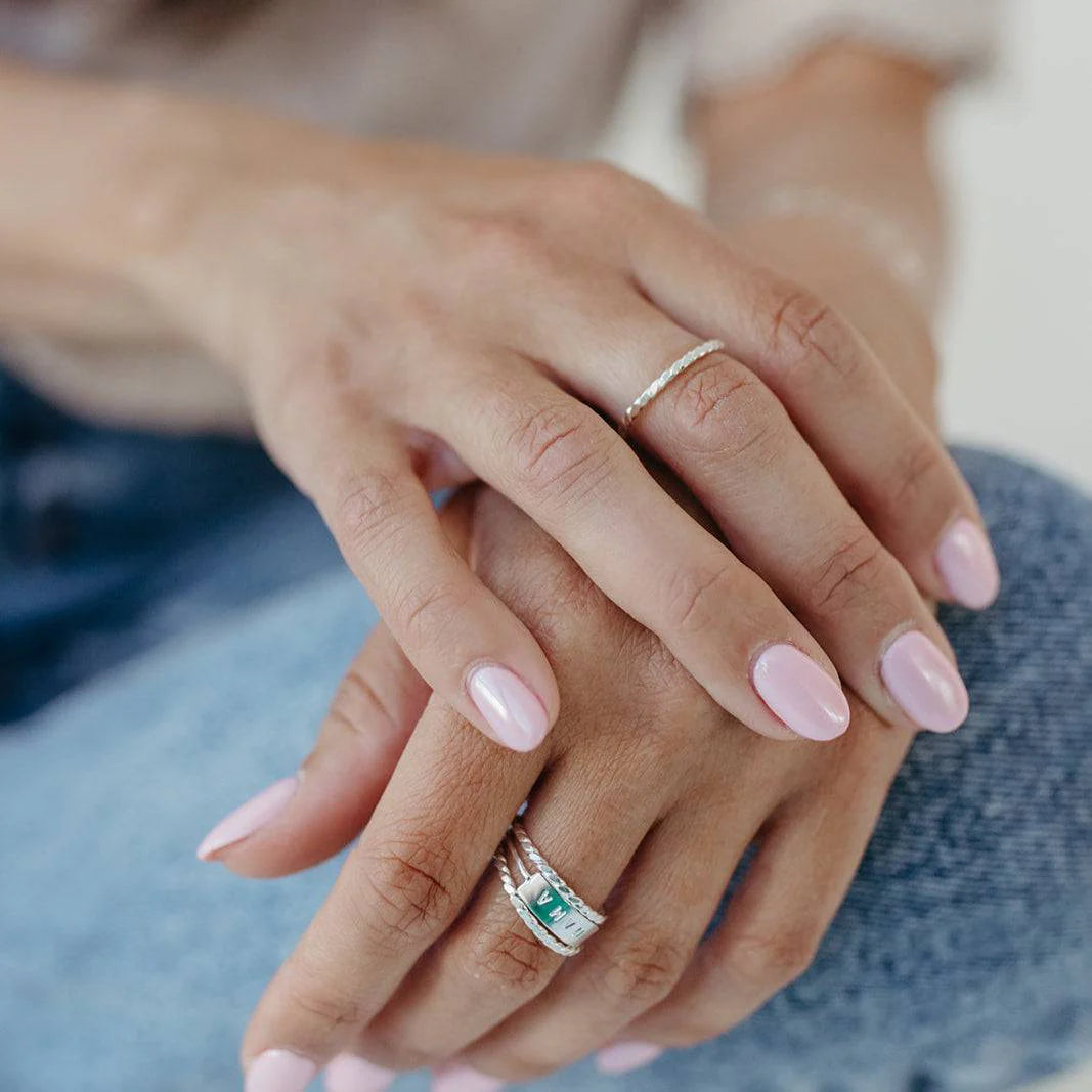 Barberry & Lace Thin Stacking Rings