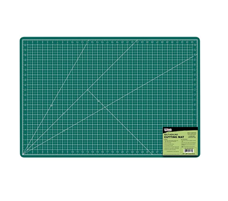 Green cutting mat, displayed on a white background