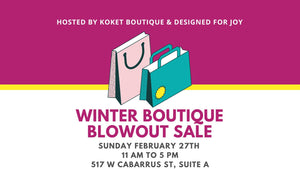 Winter Boutique Blowout Sale, Raleigh N.C.