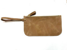 Slim Leather Zipper Wristlet