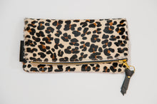 Hair On Leather Foldover Clutch
