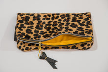 Hair On Leather Foldover Clutch