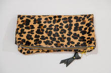 Hair On Leather Foldover Clutch