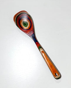 Totally Bamboo Birchwood Spoon with rainbow colors.