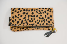 Hair On Leather Foldover Clutch