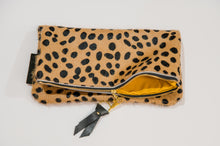 Hair On Leather Foldover Clutch