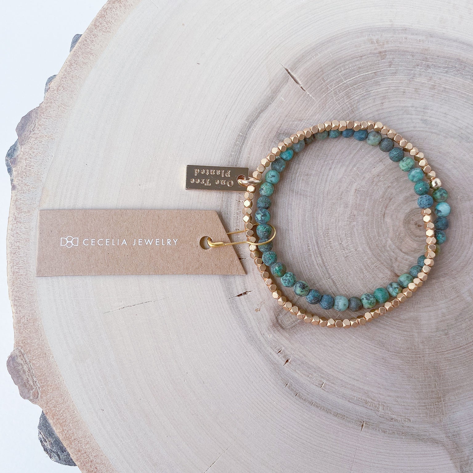 Cecelia Designs Gemstone Double Wrap Bracelet