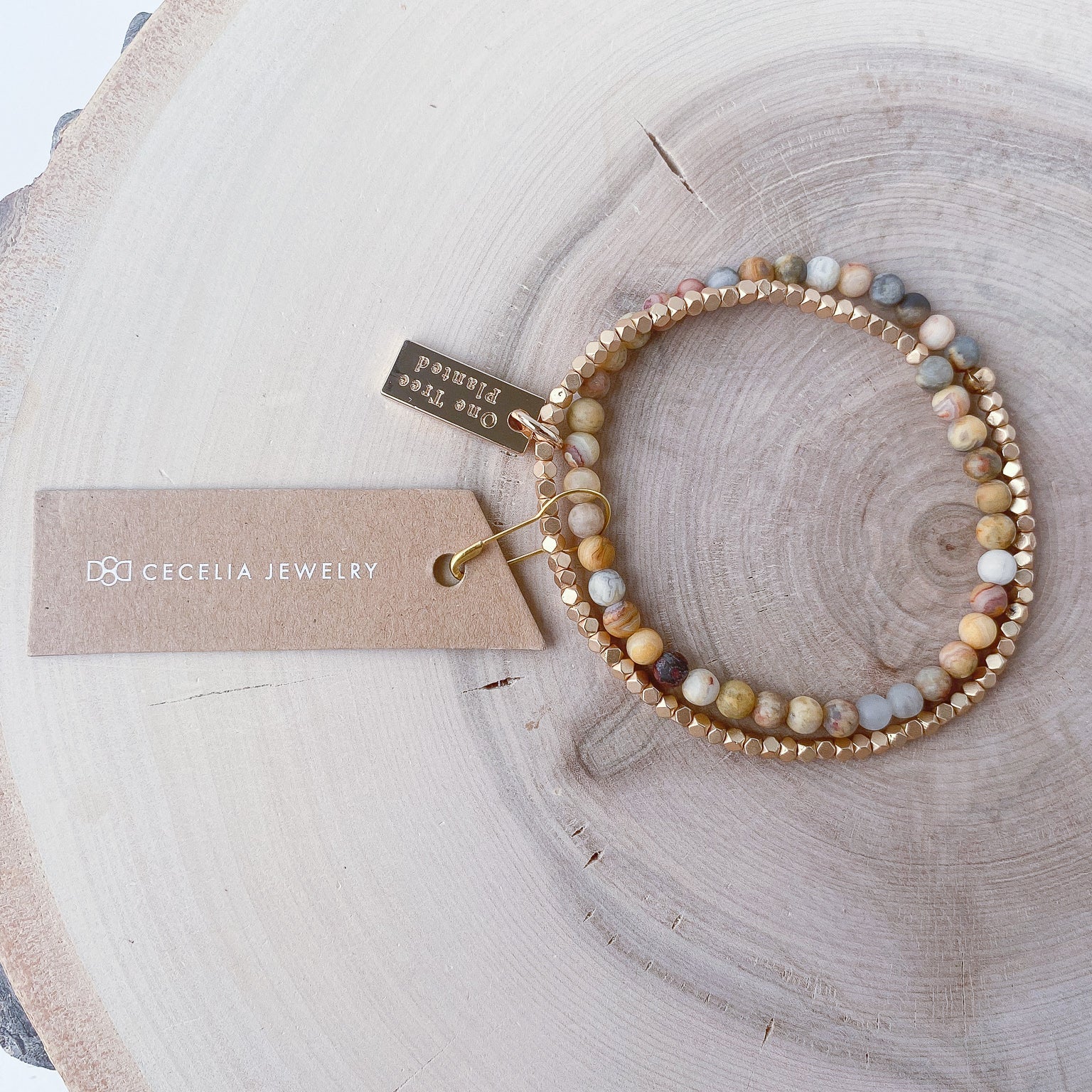 Cecelia Designs Gemstone Double Wrap Bracelet