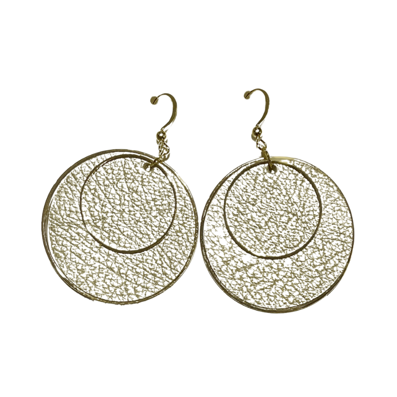 Leather and Cork Earrings