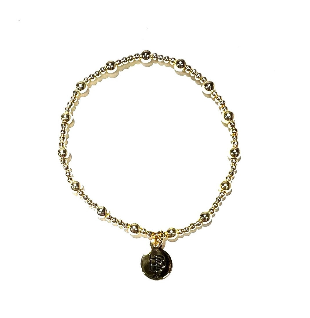 Gold Beaded Stacker Bracelet