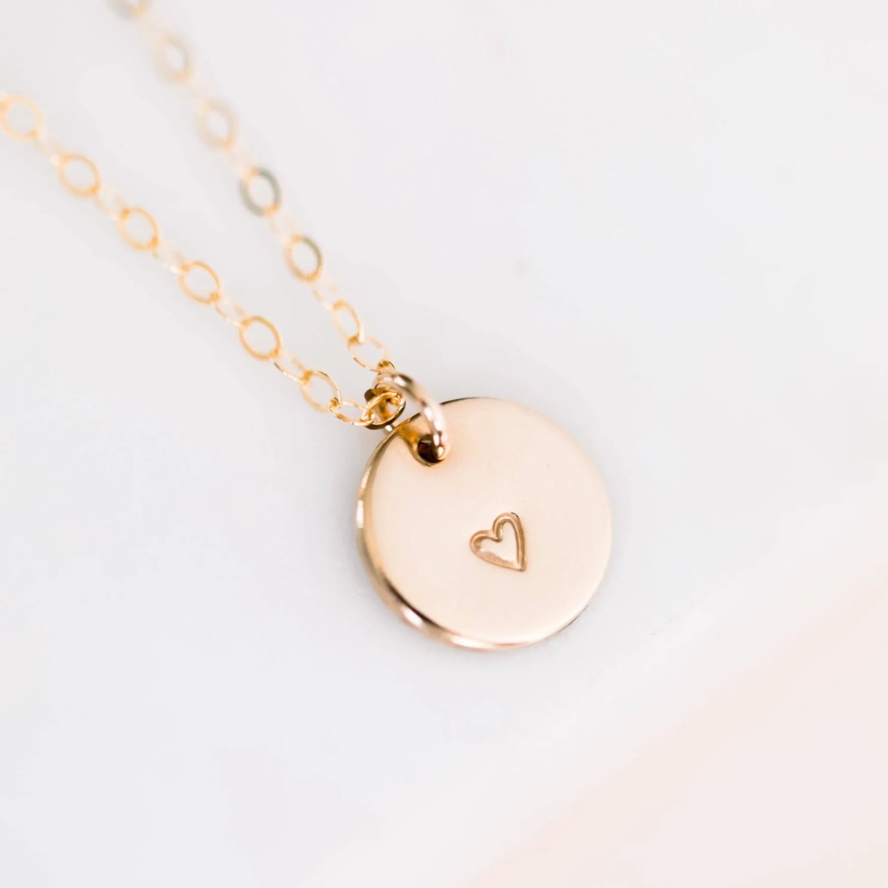 Barberry & Lace Stamped Heart Pendant Necklace