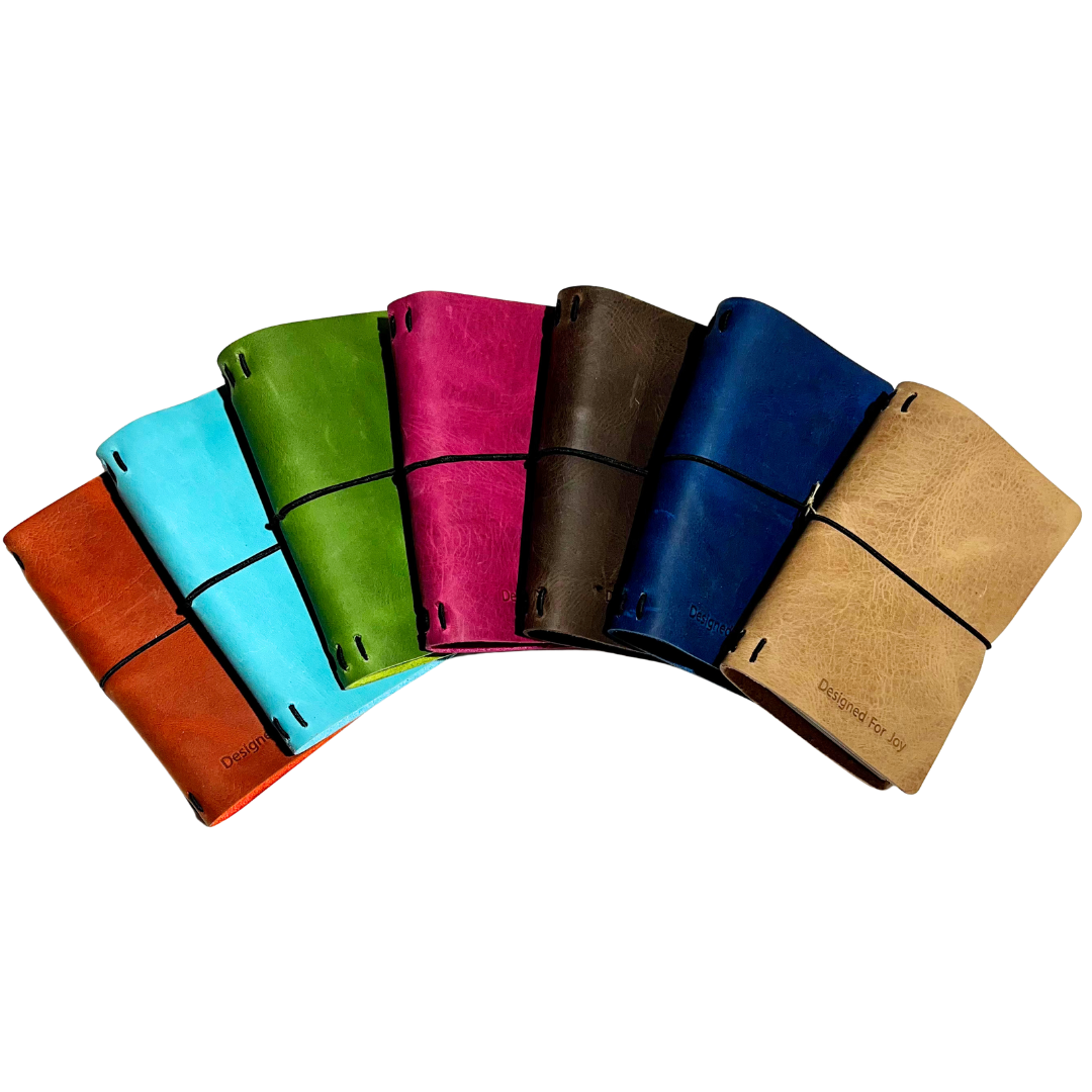 Pocket Size Leather Journals in Colors