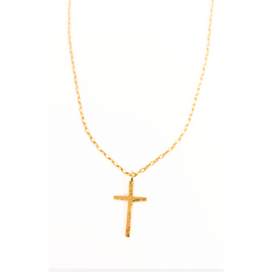 Gold Large Cross Necklace