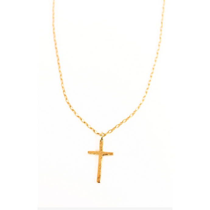 Gold Large Cross Necklace