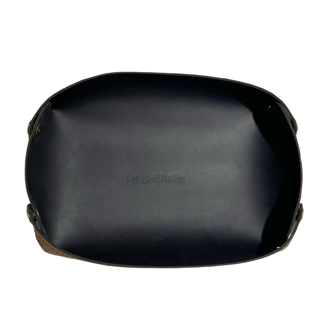 Valet Tray in Brown Leather