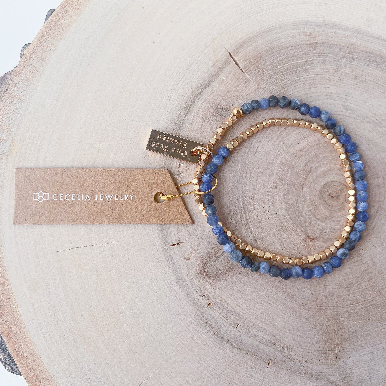 Cecelia Designs Gemstone Double Wrap Bracelet