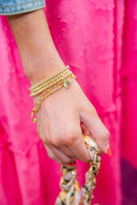 Gold Beaded Stacker Bracelet