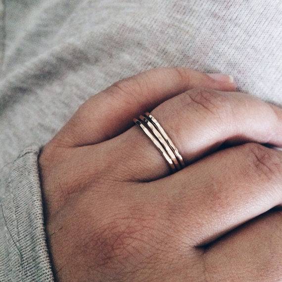 Barberry & Lace Thin Stacking Rings