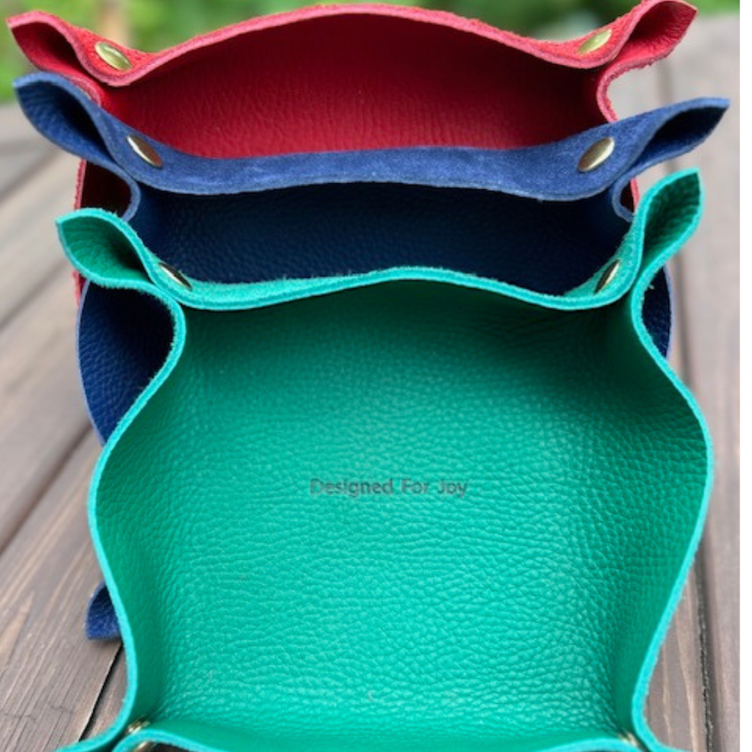 Valet Tray in Rich Color Leather