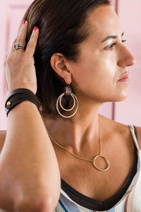 Two-Toned Hoop Earrings