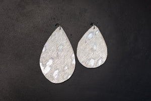Hair On Leather Earrings