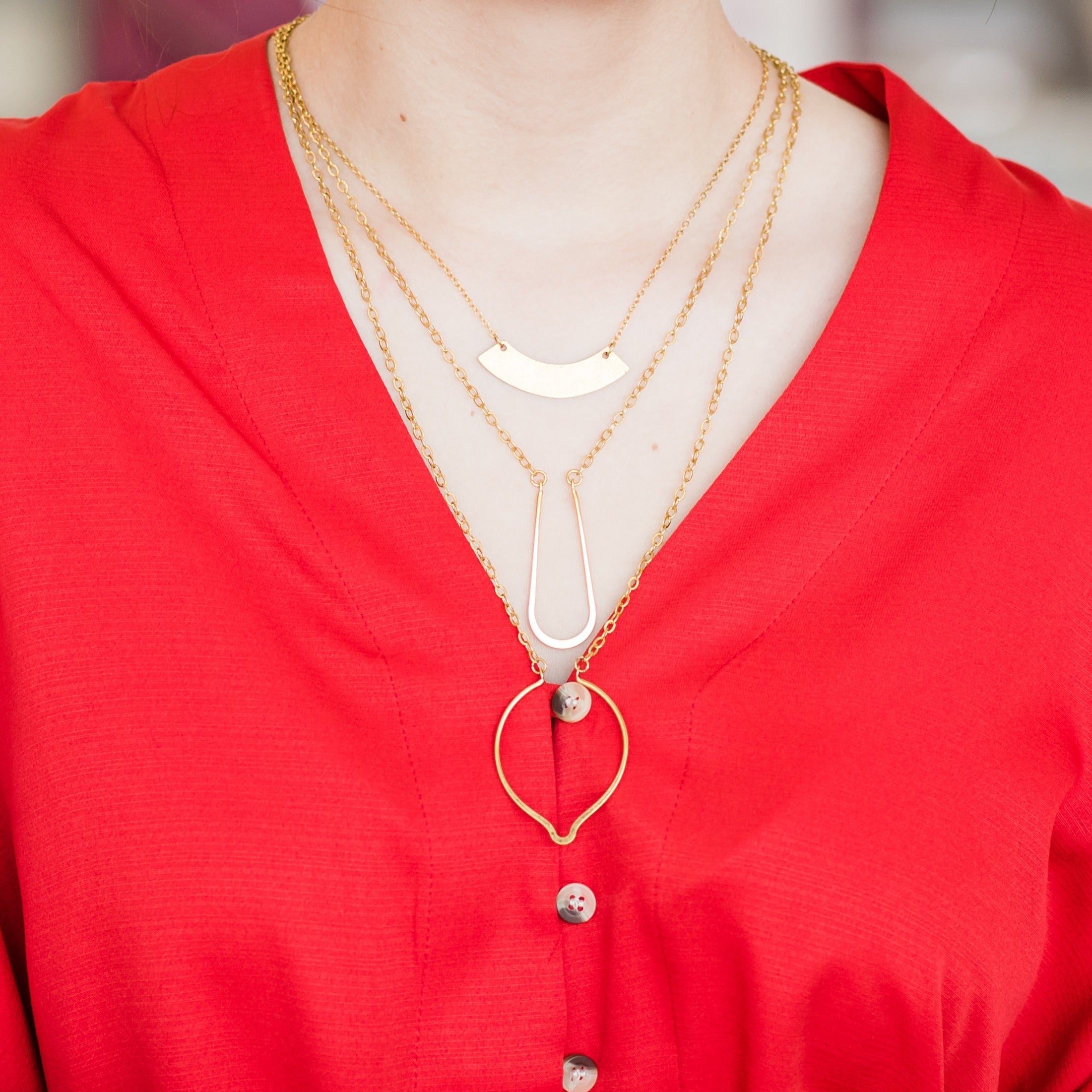 Gold Horseshoe Necklace