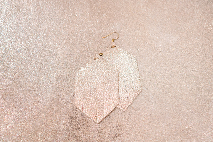 Geo Leather Earrings