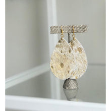 Gold Fleck Leather Earrings