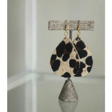 Leopard Teardrop Earrings