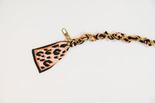 Black and brown leopard print scarf chain