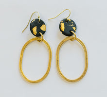 Clay Oval Hoop Earrings