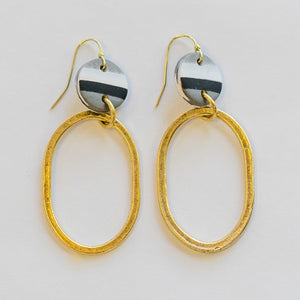 Clay Oval Hoop
