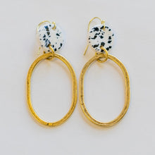 Clay Oval Hoop Earrings