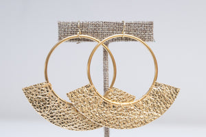 Hand Stitched Hoop Earrings
