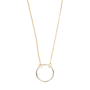 Mixed Metal Circle Necklace