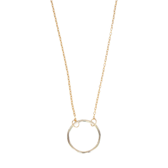 Mixed Metal Circle Necklace