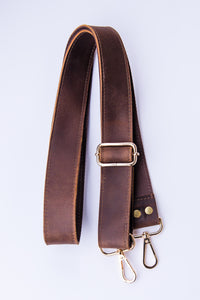 Adjustable 1 1/2" Long Leather Strap
