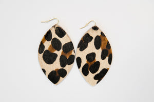 Hair On Leather Earrings